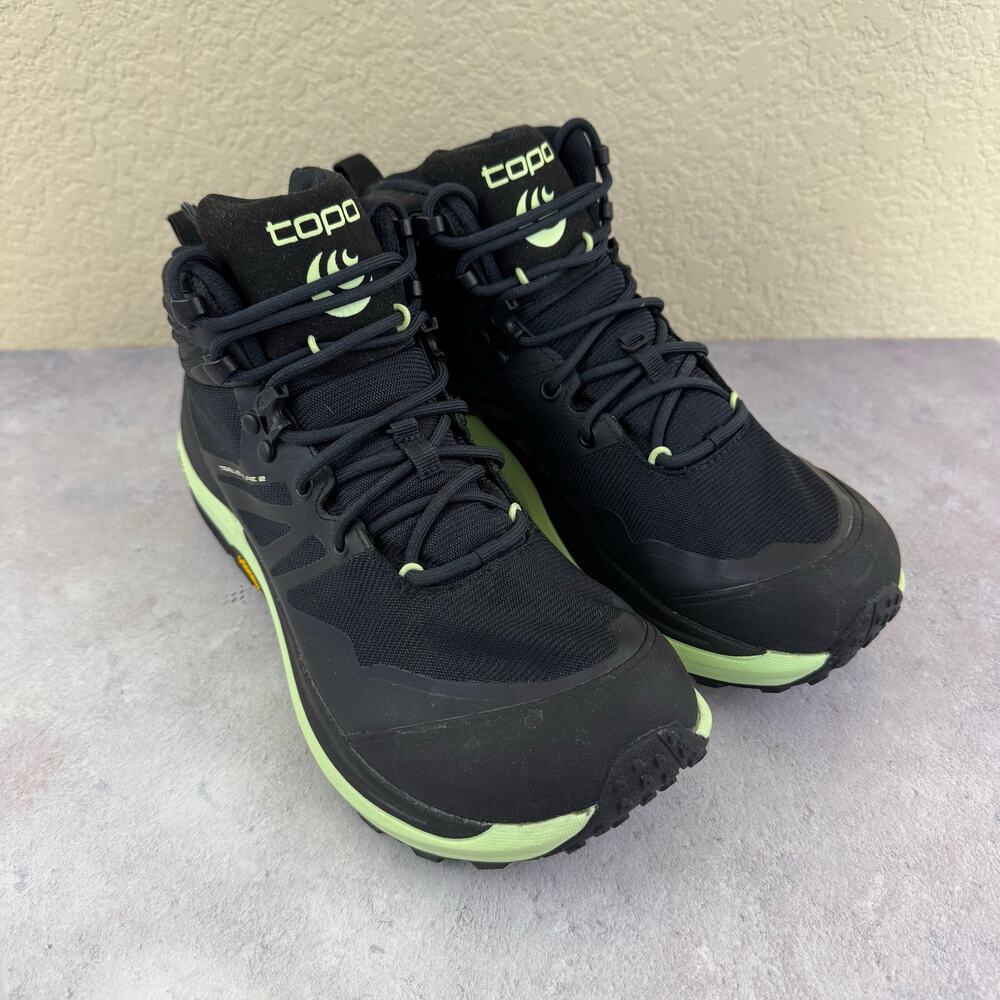Topo Athletic Women’s Trailventure 2 Waterproof Black Mint Hiking Boots Size 9